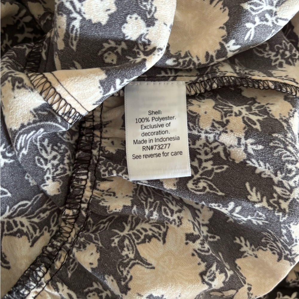 LC Lauren Conrad Floral Black Ivory Dress NWT Small - Picture 7 of 7